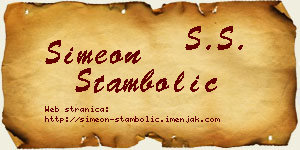 Simeon Stambolić vizit kartica